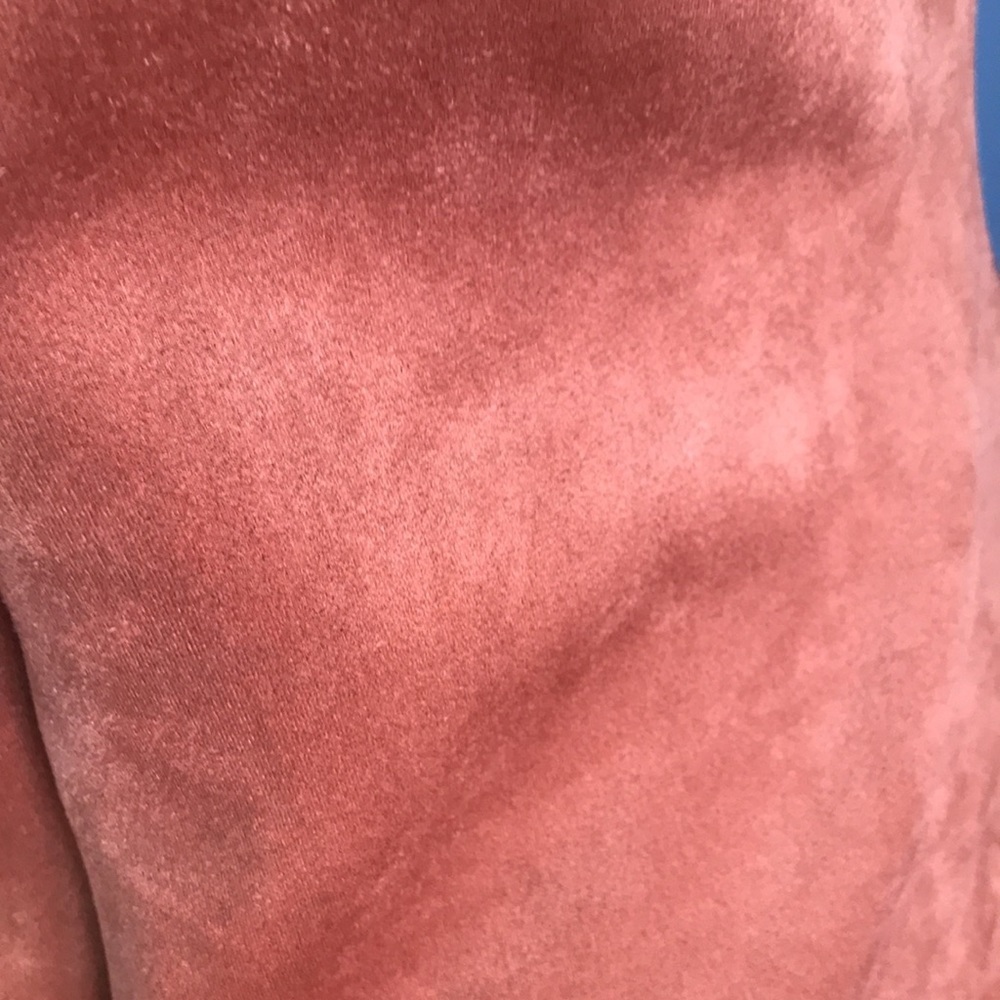 Hyfve terracotta velvety suede like bodycon sleeveless mini dress size L - Picture 8 of 12